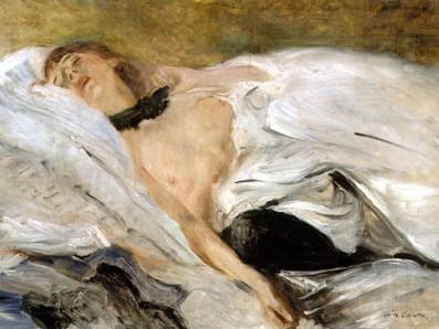Lovis Corinth Schlafendes Madchen Spain oil painting art